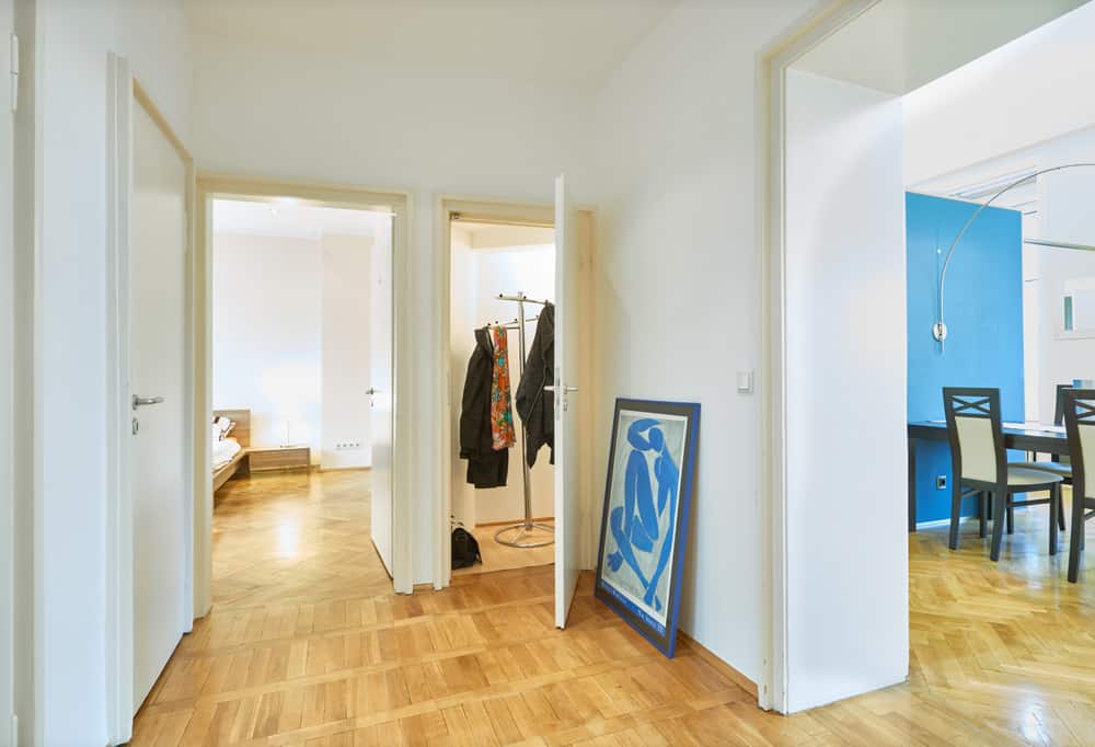 3-room apartment App501 hallway wardrobe parquet floor